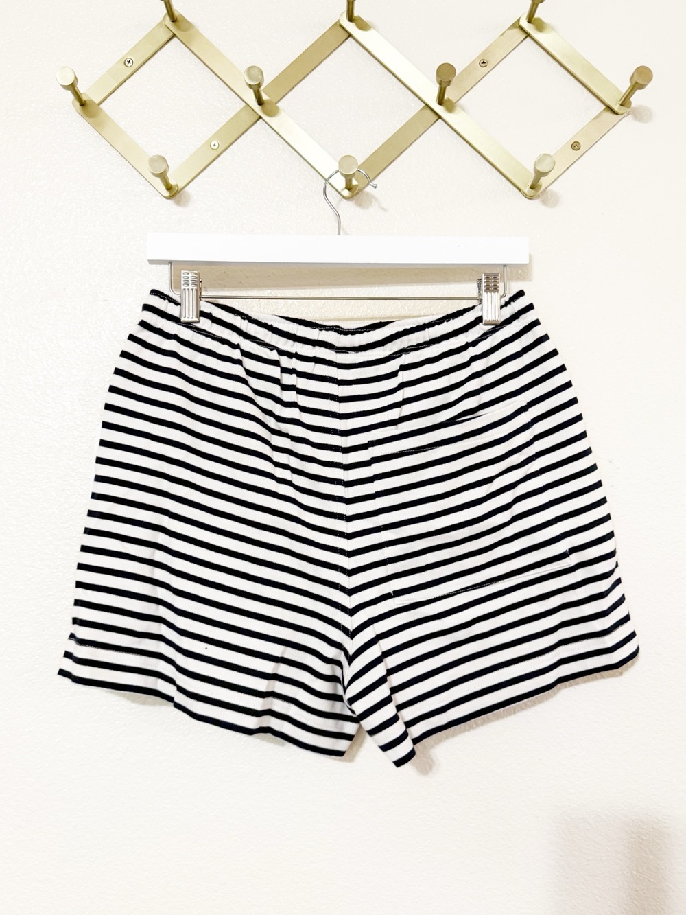 Nation Los Angeles Stacey Stripe Drawstring Pocket Cotton Shorts NEW Size Medium - Picture 11 of 12